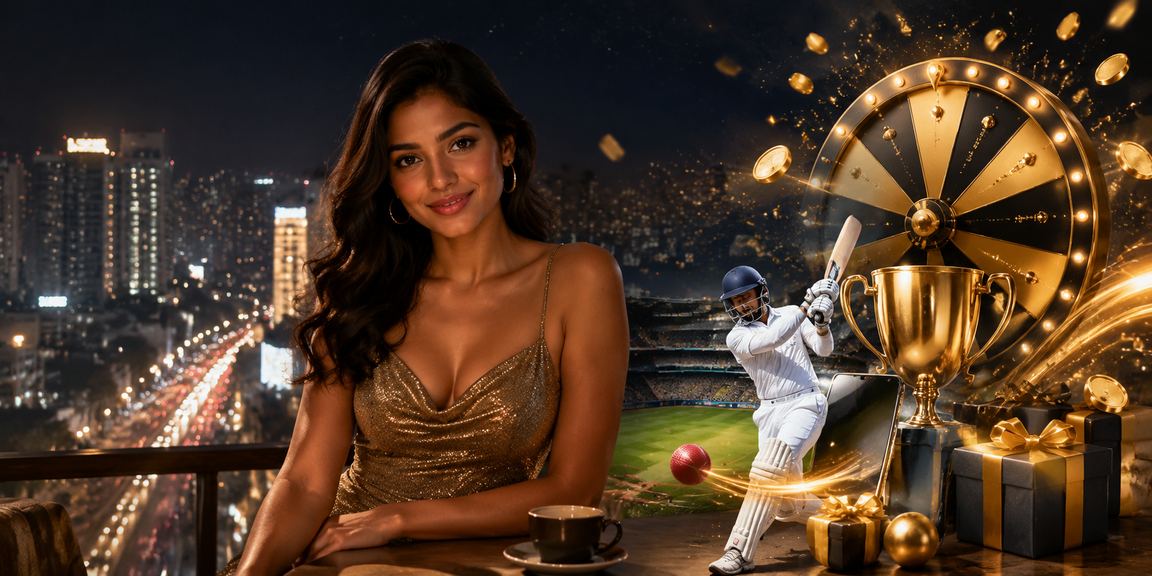 Crowded cricket stadium in Bangalore with fans placing bets