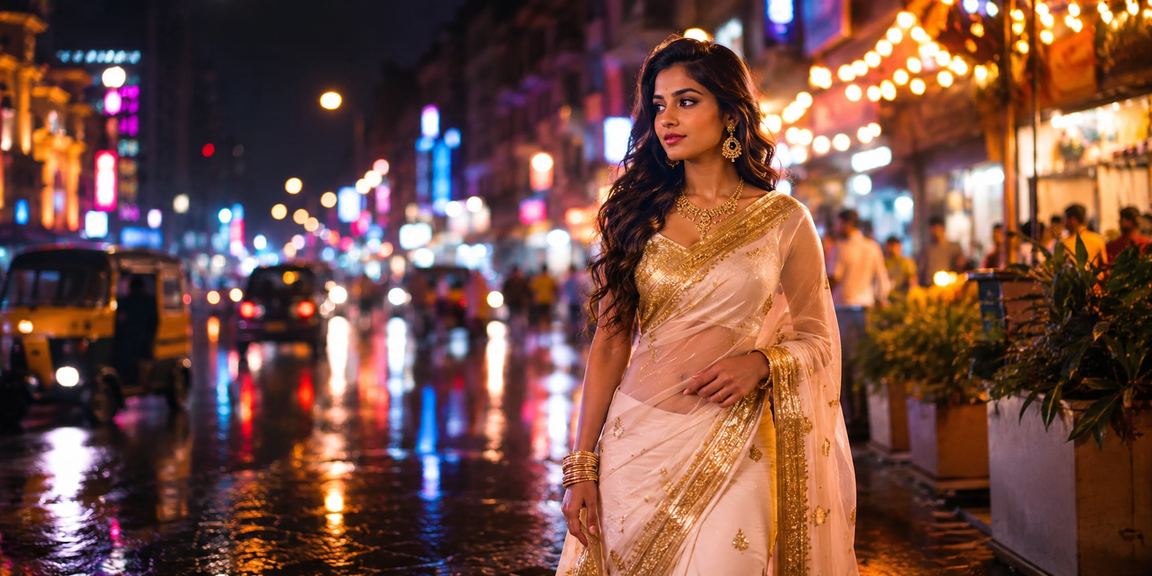 Exciting casino entertainment scene in Mumbai with ladies in traditional saree